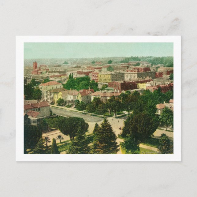 Aerial View of the City Postcard (Front)