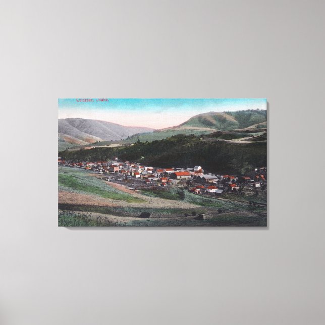 Aerial View of the CityCuldesac, ID Canvas Print (Front)