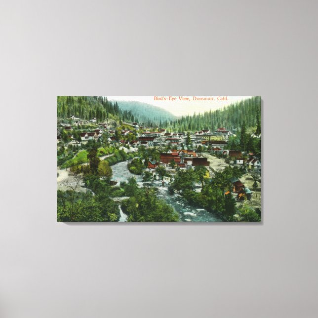 Aerial View of the CityDunsmuir, CA Canvas Print (Front)