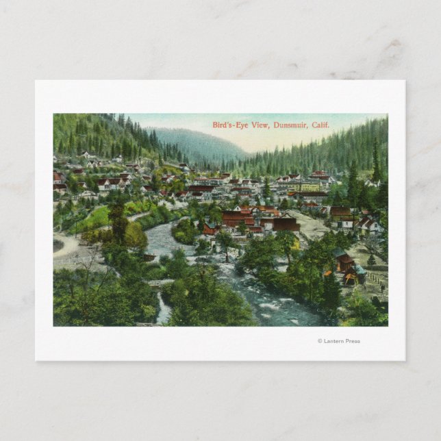 Aerial View of the CityDunsmuir, CA Postcard (Front)
