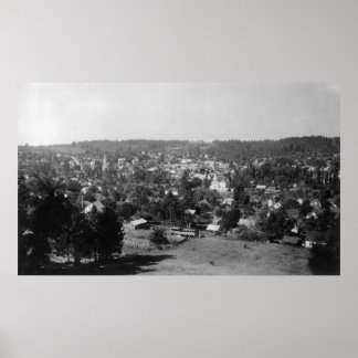 Aerial View of the CityGrass Valley, CA Poster