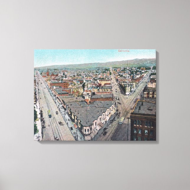 Aerial View of the CityOakland, CA Canvas Print (Front)