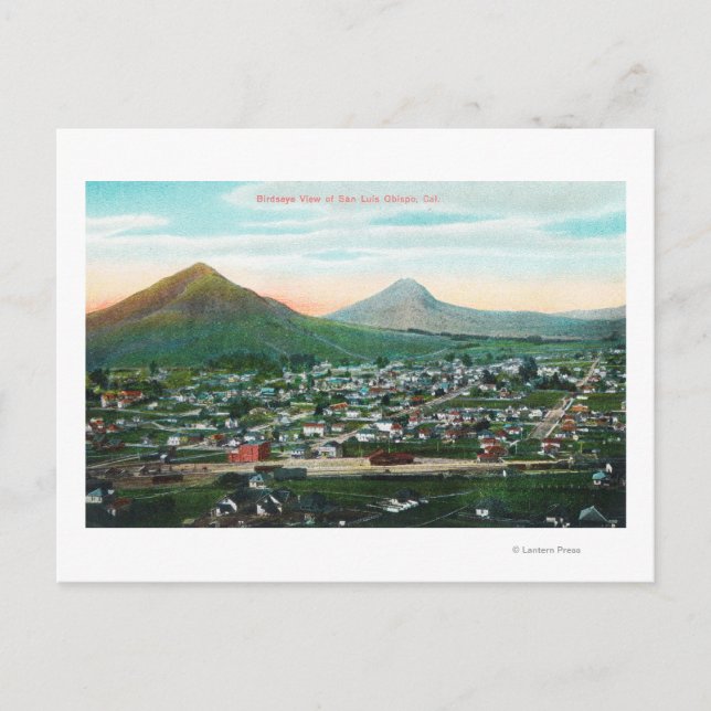Aerial View of the CitySan Luis Obispo, CA Postcard (Front)