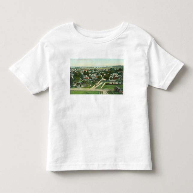 Aerial View of the CitySanta Cruz, CA Toddler T-shirt (Front)