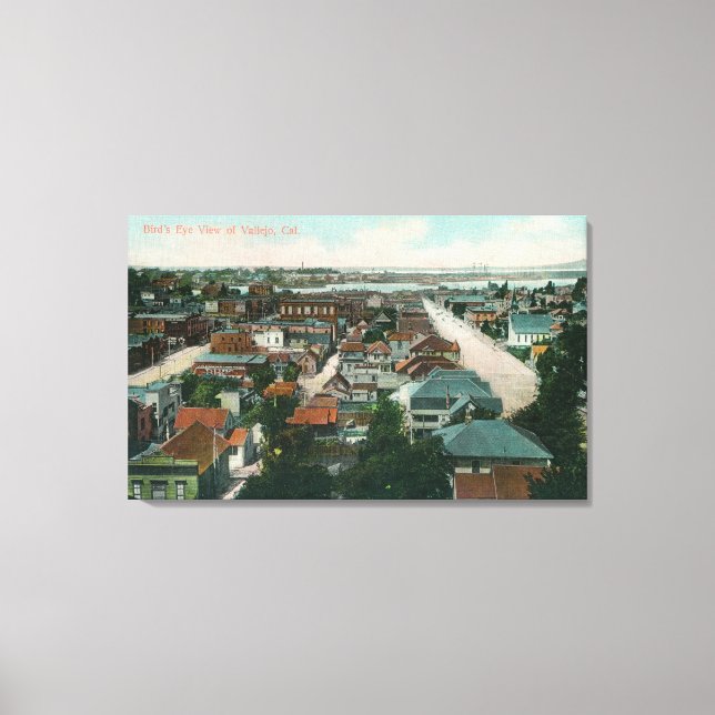 Aerial View of the CityVallejo, CA Canvas Print (Front)
