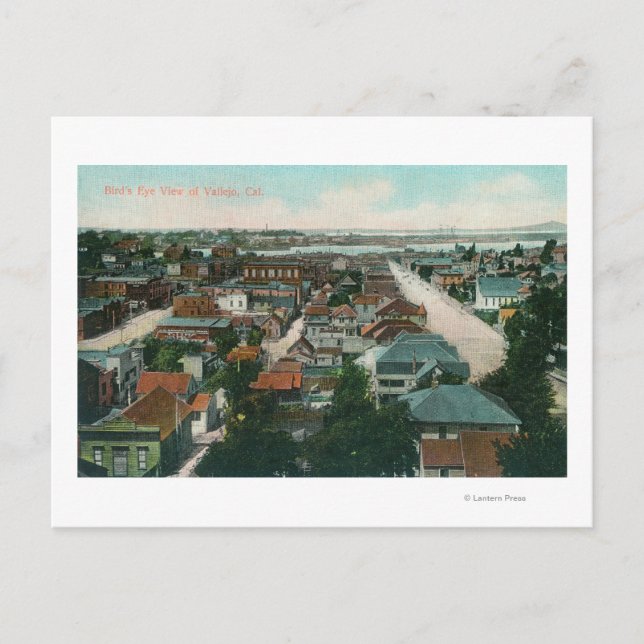 Aerial View of the CityVallejo, CA Postcard (Front)