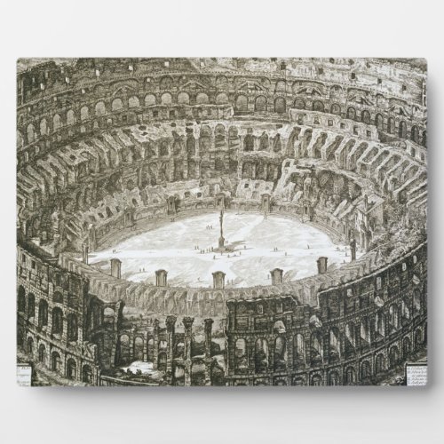 Aerial view of the Colosseum in Rome from Views o Plaque