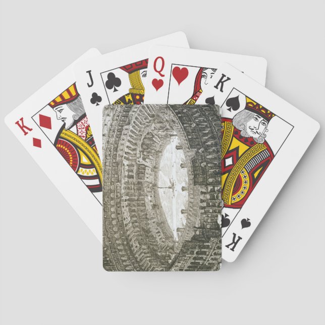 Aerial view of the Colosseum in Rome from 'Views o Poker Cards (Back)