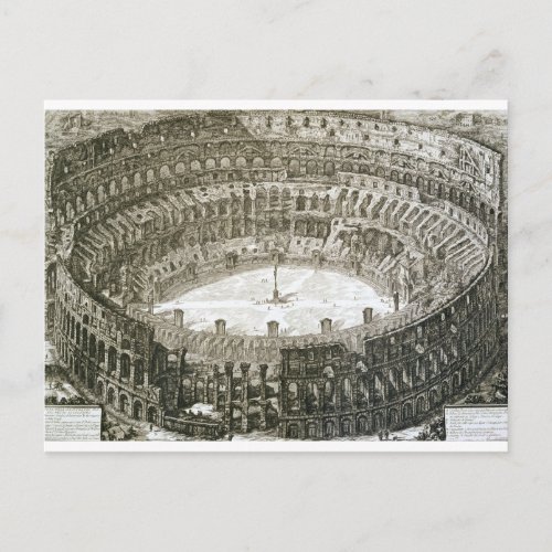 Aerial view of the Colosseum in Rome from Views o Postcard