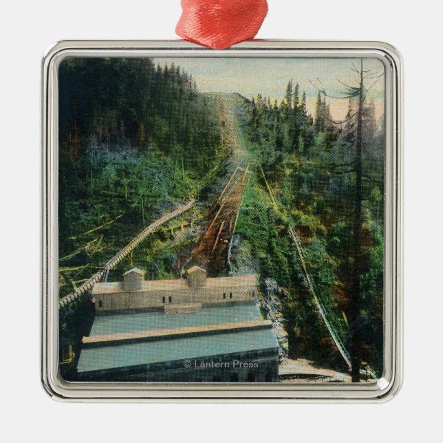 Aerial View of the Electron Power Station Metal Ornament (Front)