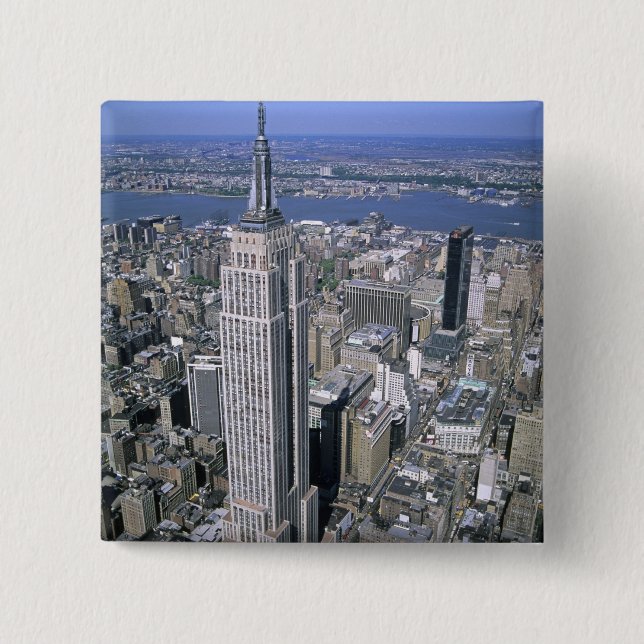 Aerial view of the Empire State Building and Pinback Button (Front)