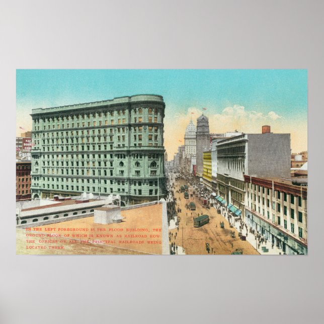 Aerial View of the Flood Building Poster (Front)