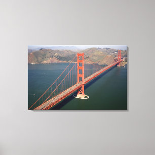 Aerial view of the Golden Gate Bridge in the Canvas Print