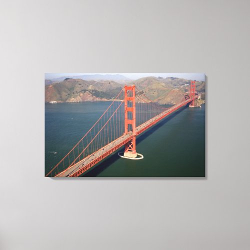 Aerial view of the Golden Gate Bridge in the Canvas Print