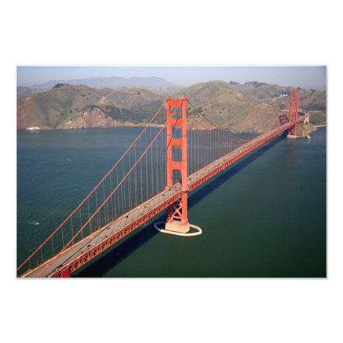 Aerial view of the Golden Gate Bridge in the Photo Print