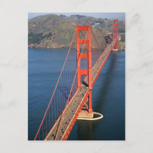 Aerial view of the Golden Gate Bridge in the Postcard