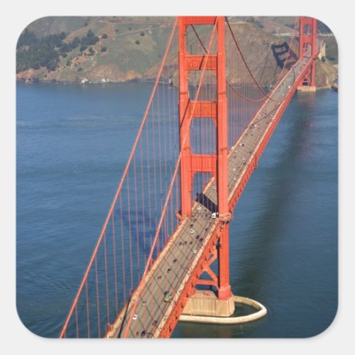 Aerial view of the Golden Gate Bridge in the Square Sticker