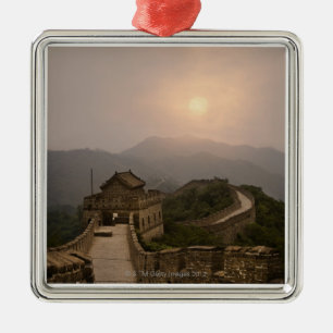 Aerial view of the Great Wall of China Metal Ornament
