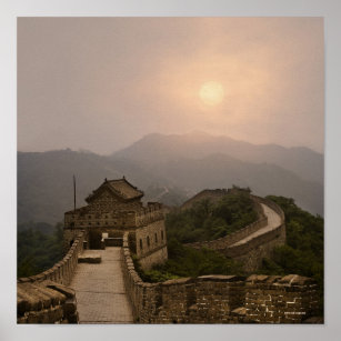 Aerial view of the Great Wall of China Poster