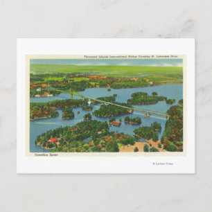 Aerial View of the International Bridge Postcard