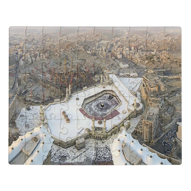 Aerial View of the Kaaba, Masjid al-Haram & Mecca Jigsaw Puzzle (Puzzle Horizontal)