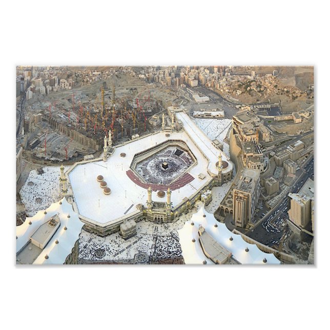 Aerial View of the Kaaba, Masjid al-Haram & Mecca Photo Print (Front)