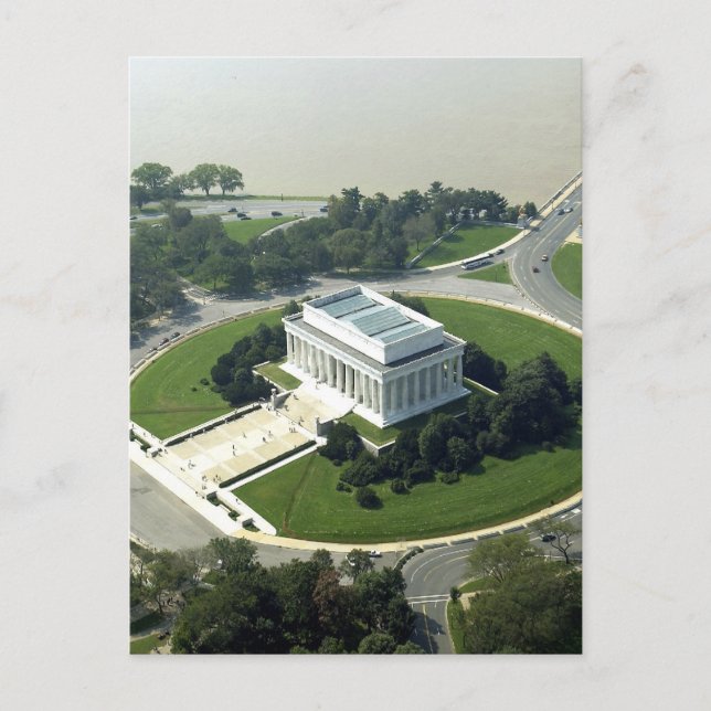 Aerial View of the Lincoln Memorial Postcard (Front)