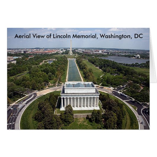 Aerial View of the Lincoln Memorial, Washington, D Cards (Front Horizontal)