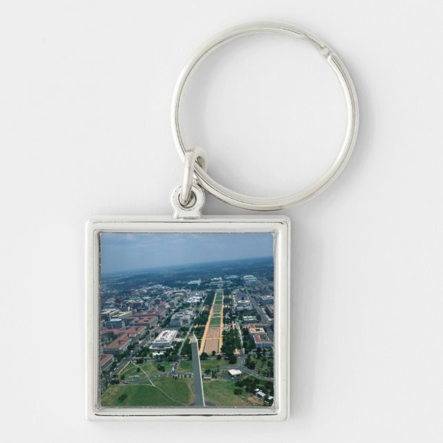Aerial view of the National Mall Keychain (Front)