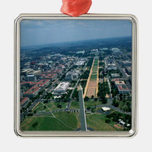 Aerial view of the National Mall Metal Ornament