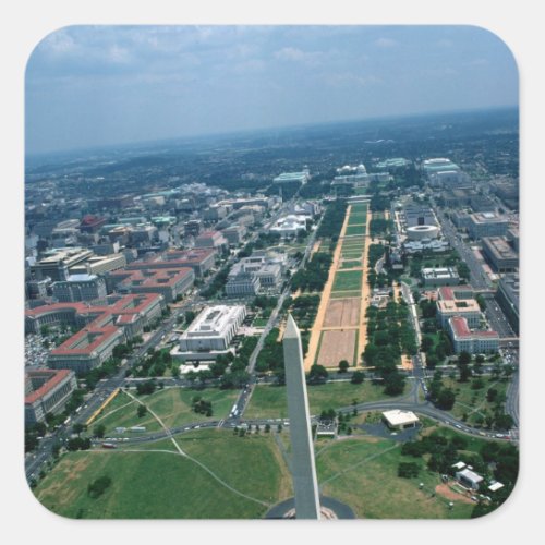 Aerial view of the National Mall Square Sticker