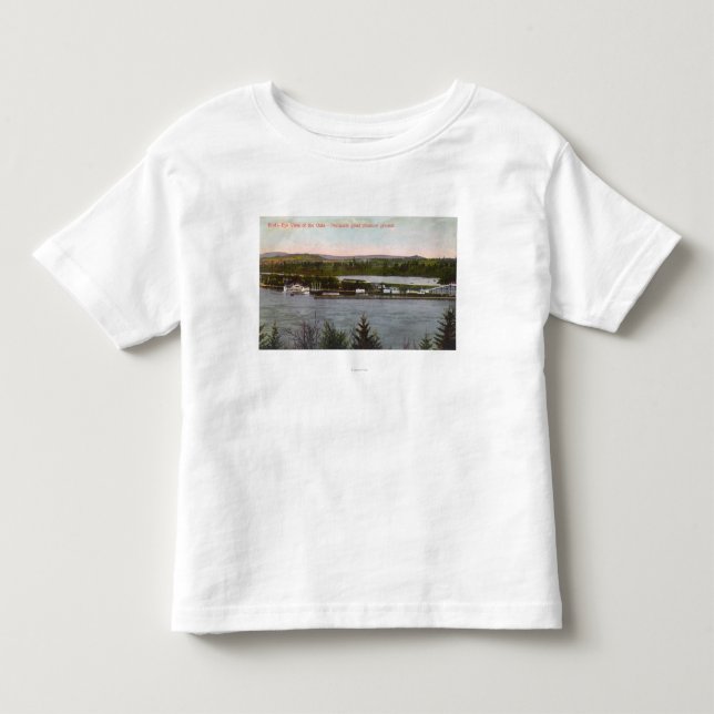 Aerial View of the Oaks Amusement Park Toddler T-shirt (Front)