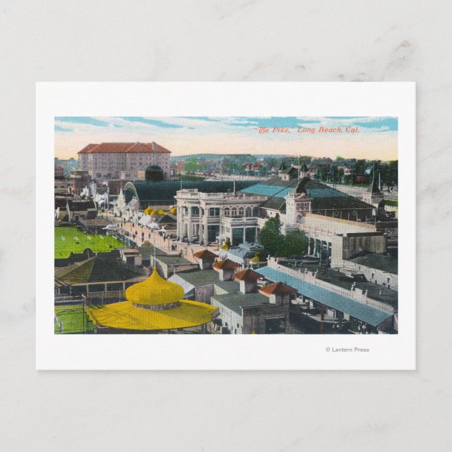 Aerial View of the PikeLong Beach, CA Postcard (Front)