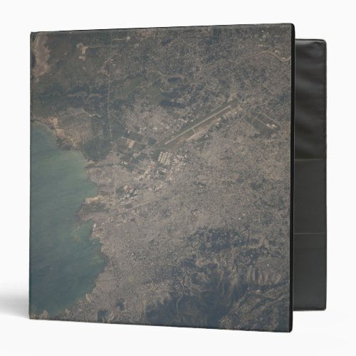 Aerial view of the Port_au_Prince area of Haiti 3 Ring Binder