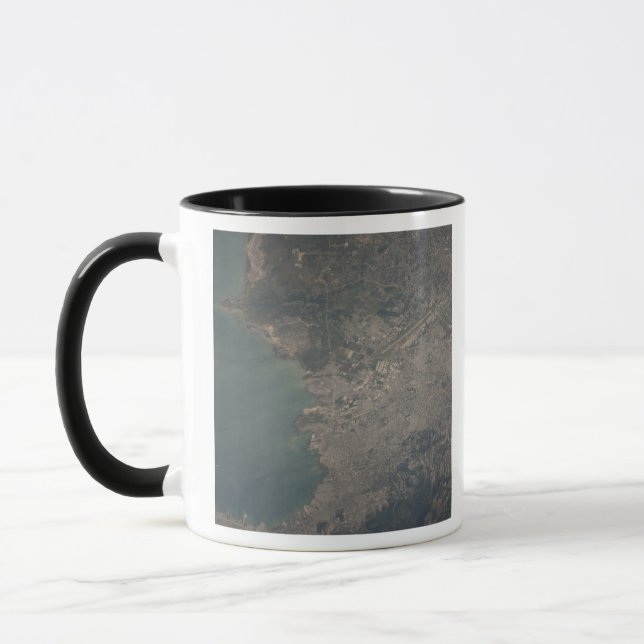 Aerial view of the Port-au-Prince area of Haiti Mug (Left)
