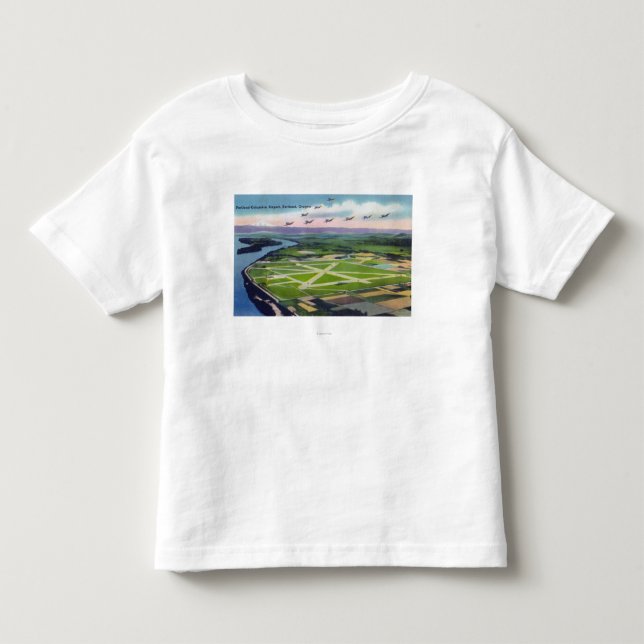 Aerial View of the Portland-Columbia Airport Toddler T-shirt (Front)
