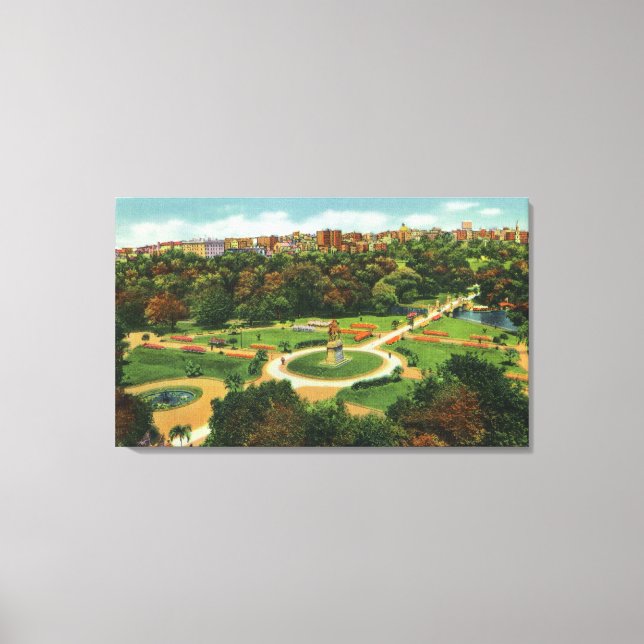 Aerial View of the Public Gardens # 2 Canvas Print (Front)