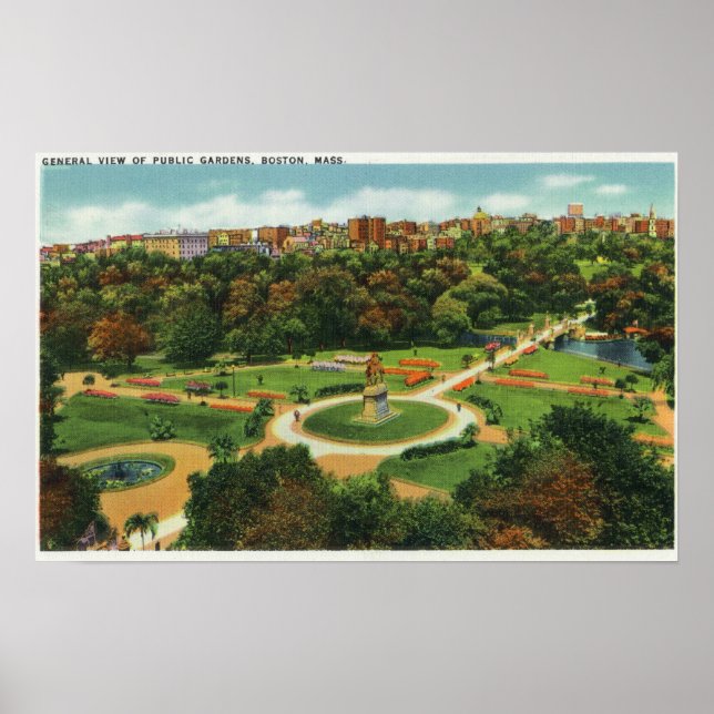 Aerial View of the Public Gardens # 2 Poster (Front)