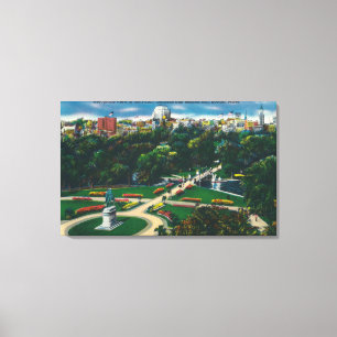 Aerial View of the Public Gardens, Beacon Hill Canvas Print