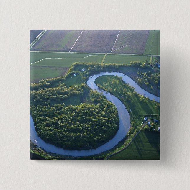 Aerial view of the Red River of the North Button (Front)