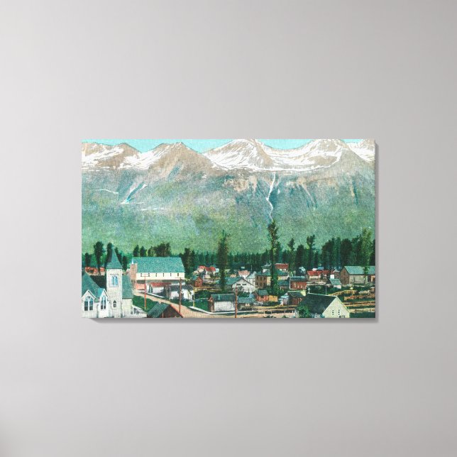 Aerial View of the Resident Area of the City Canvas Print (Front)