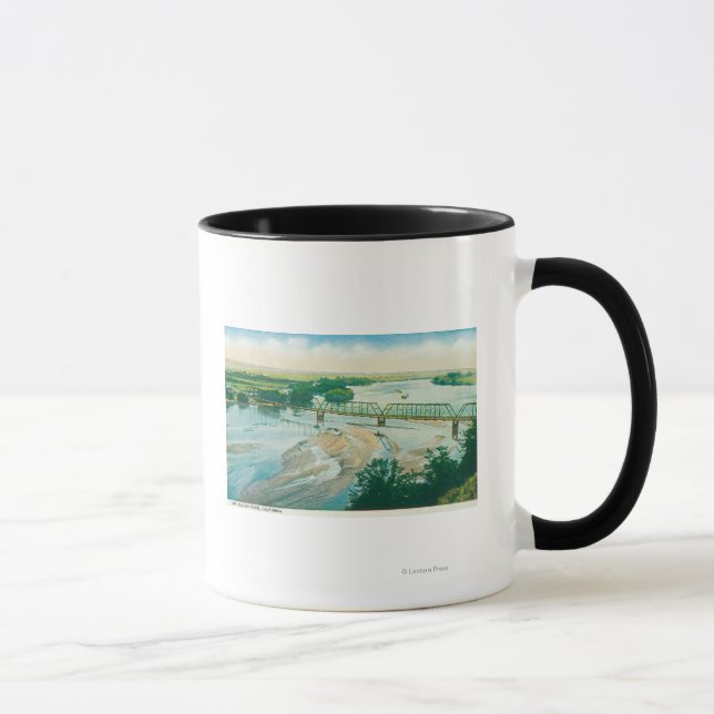 Aerial View of the River and Bridge Mug (Right)