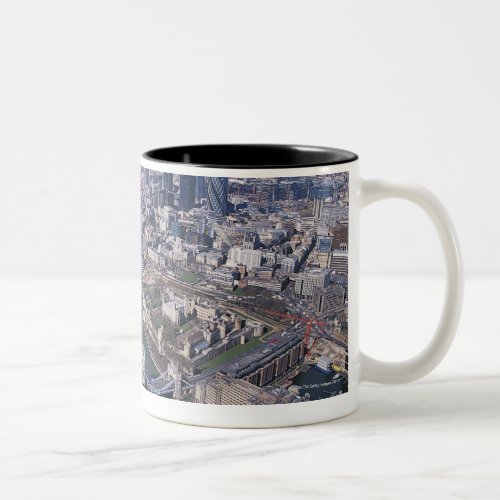 Aerial View of the River Thames Two_Tone Coffee Mug