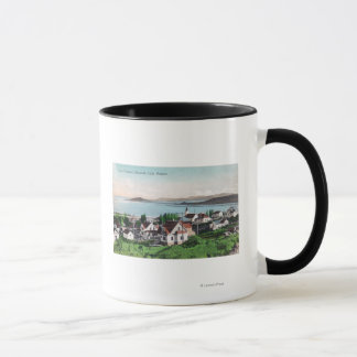 Aerial View of the Town and Lake Ewauna Mug