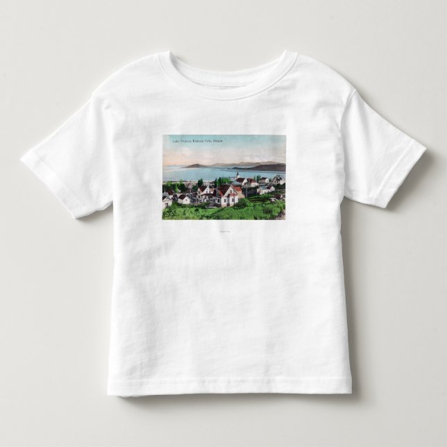 Aerial View of the Town and Lake Ewauna Toddler T-shirt (Front)