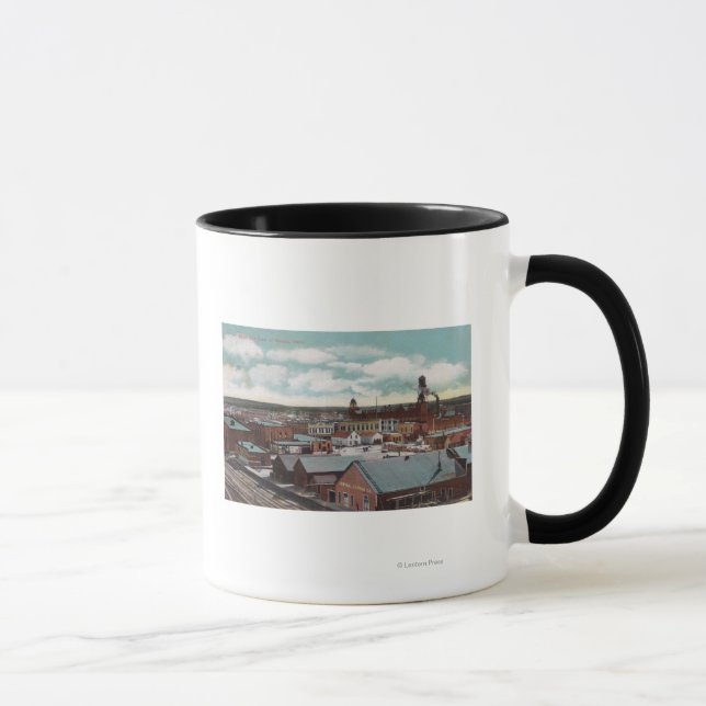 Aerial View of the Town, Train TracksNampa, ID Mug (Right)