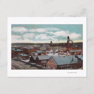 Aerial View of the Town, Train TracksNampa, ID Postcard