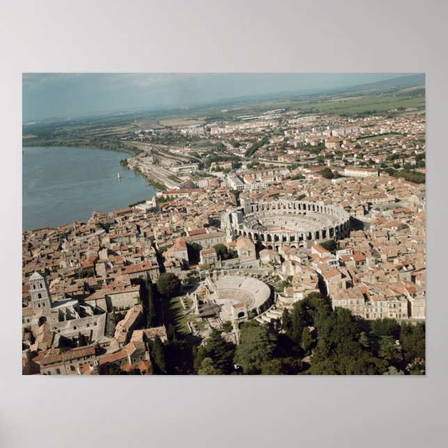 Aerial view of the town with poster (Front)