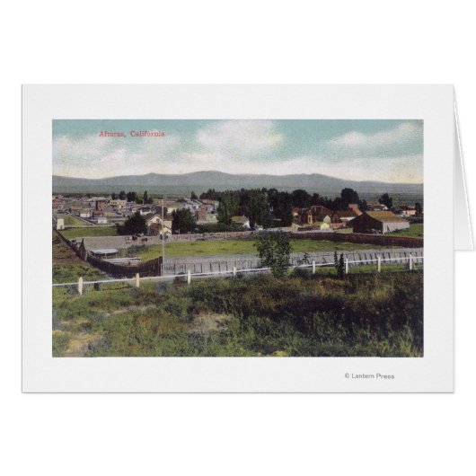 Aerial View of the TownAlturas, CA Cards (Front Horizontal)