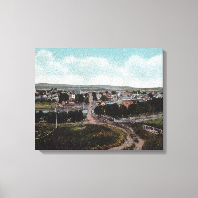 Aerial View of the TownDallas, OR Canvas Print (Front)